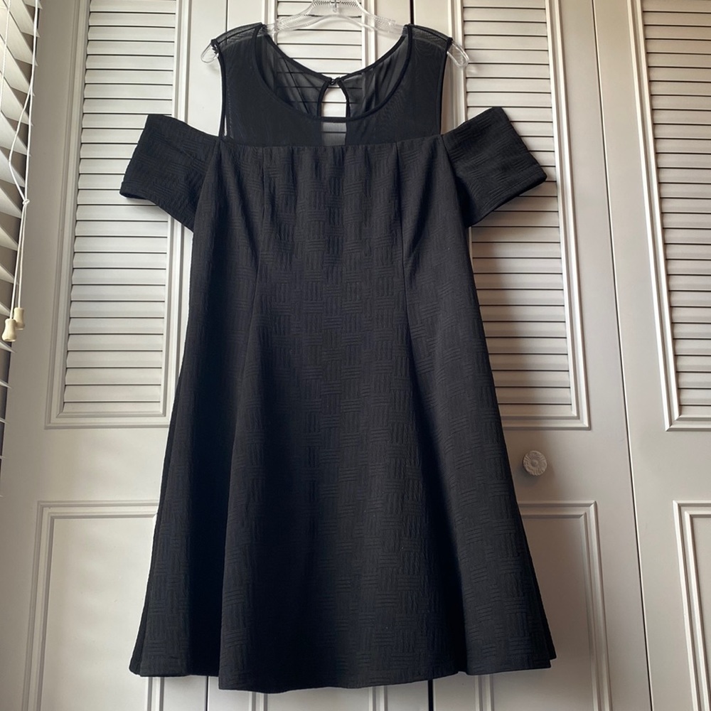 Black off shoulder cocktail dress